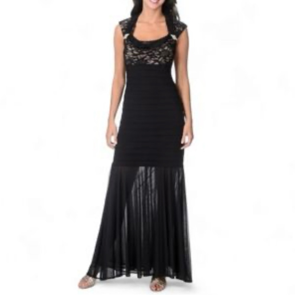 R&M Richard Black Formal Dress with rhinestone accents size 16W